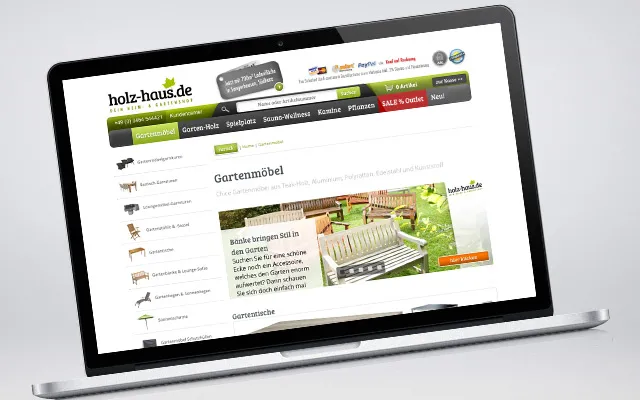 Holz-Haus.de - Onlineshop für Gartenhäuser, Saunen, Swimmingpools Gartenmöbel